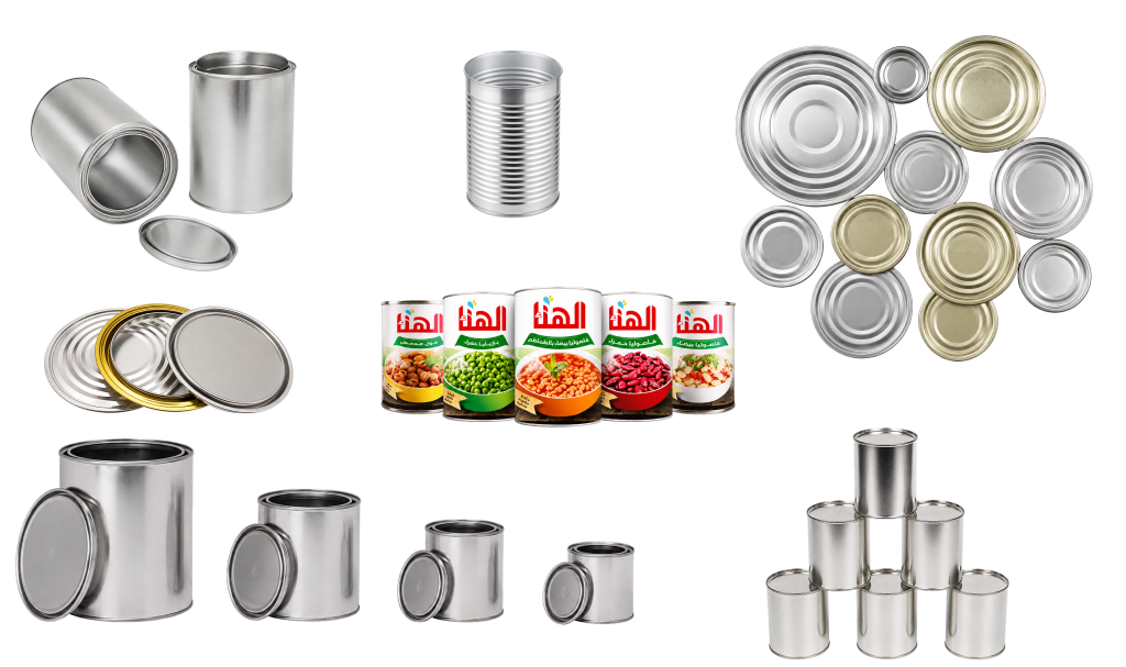 أغطية معدنية ومواد الصفيح